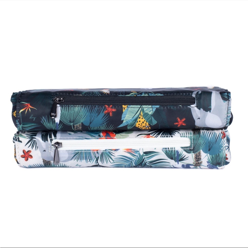 NWT Lug 2-Pack Choo Choo Pill Organizers in Wildlife Black & Wildlife Cream 💊 - Picture 6 of 9
